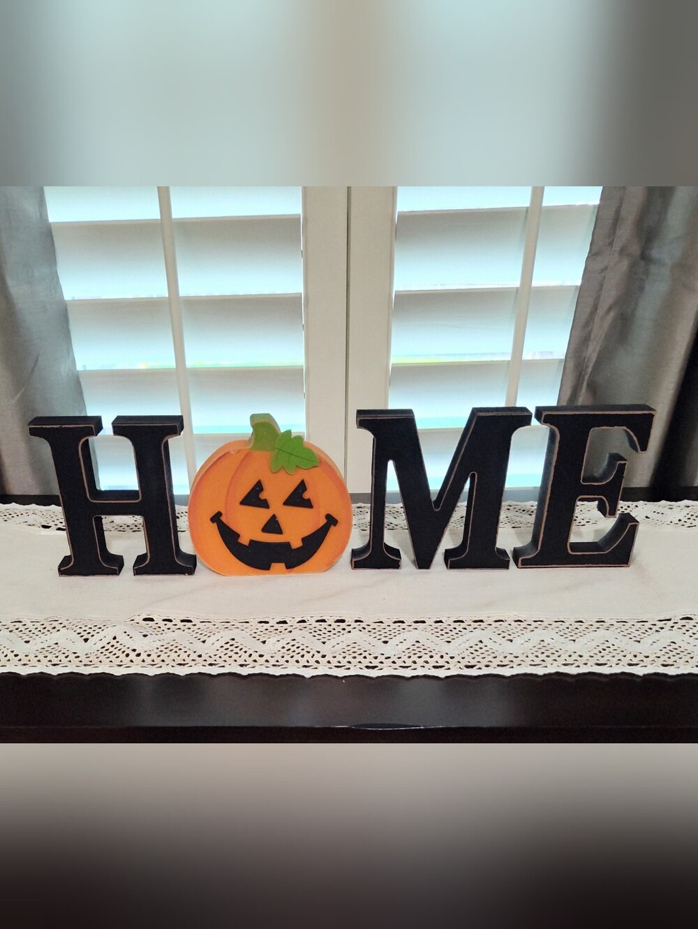 Rustic Black Wood Block Letters w/10 Holiday Accent Blocks - Picture 7 of 10